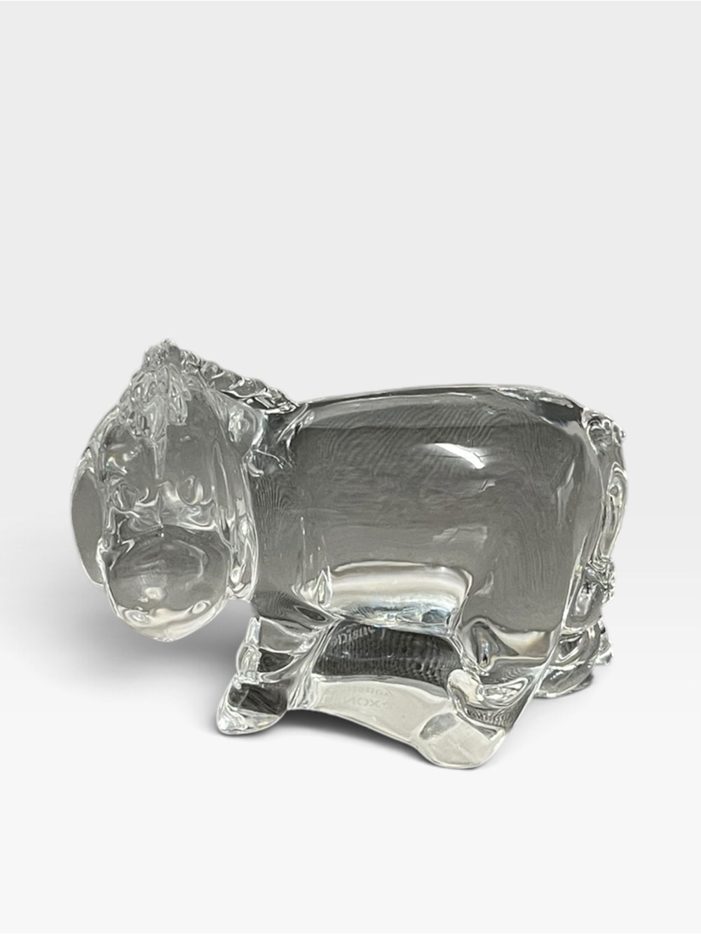 Lenox Clear Glass Buffalo Figurine